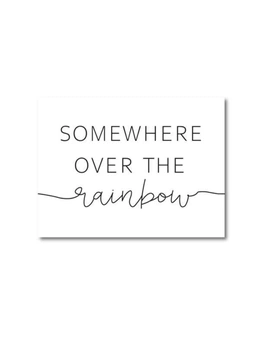 Over The Rainbow Canvas Prints Wall Art- 12x16 In / 30x40 cm- Quote
