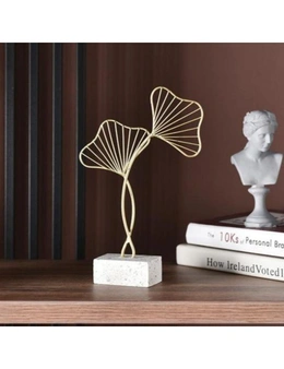 Gingko Leaves Sculpture Home Decor- Gold-S