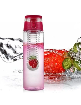 Fruit Infusing Water Bottle - Rose Red