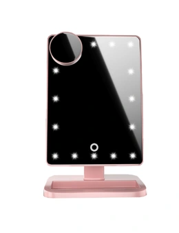 20 Led Light mirror bluetooth speaker- Pink