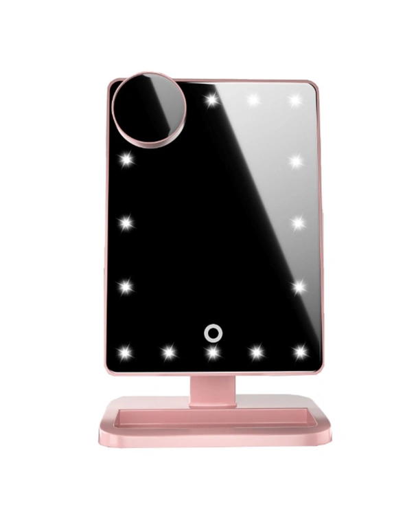 20 Led Light mirror bluetooth speaker- Pink, hi-res image number null