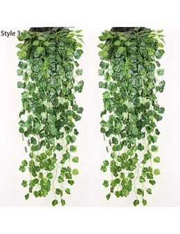 Artificial Ivy Vine Hanging Leaf Plants Garland Home Decor - Four Pcs - Style 3