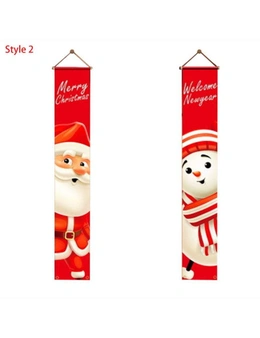 Christmas Porch Signs Christmas Door Couplet Home Decoration Christmas Ornaments- Style 2