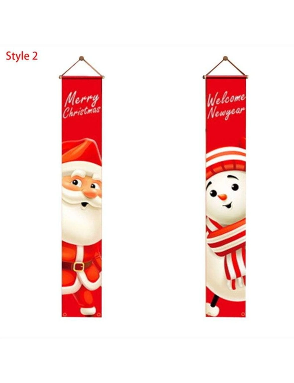 Christmas Porch Signs Christmas Door Couplet Home Decoration Christmas Ornaments- Style 2, hi-res image number null