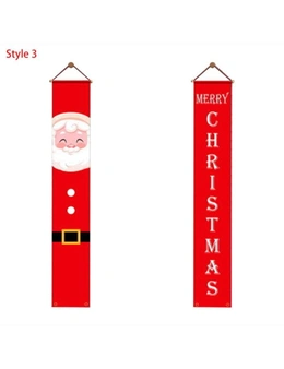 Christmas Porch Signs Christmas Door Couplet Home Decoration Christmas Ornaments- Style 3