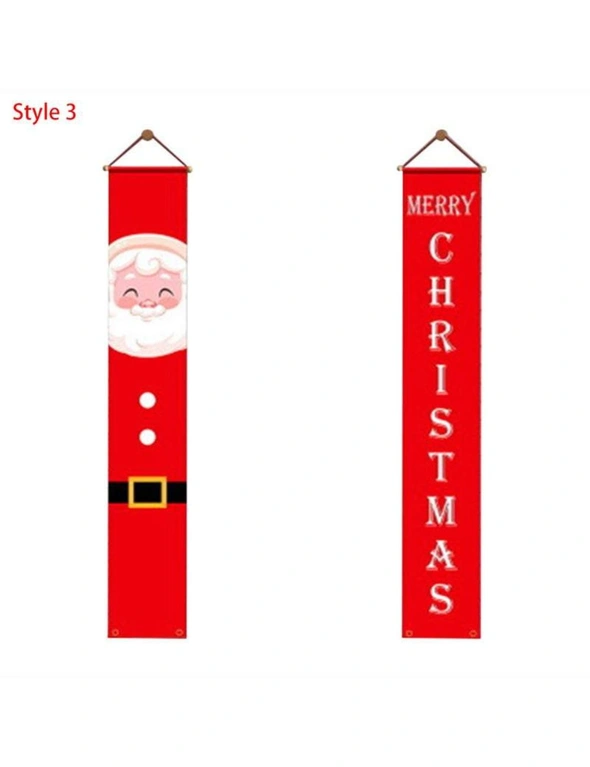 Christmas Porch Signs Christmas Door Couplet Home Decoration Christmas Ornaments- Style 3, hi-res image number null