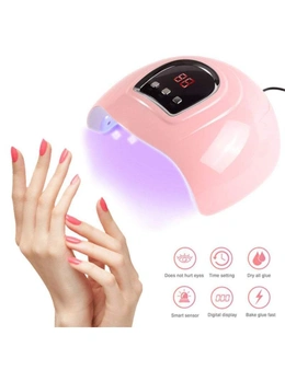 Nail Dryers Led Uv Nail Gel Curing Light 54W Gel Nails Lamp - Pink