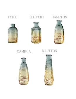 Seaside Glass Vases Coastal Home Decor- Hampton