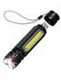 2 Sets of Mini Portable Multifunctional Usb Rechargeable Torch Camping Running Outdoor Light - Black, hi-res