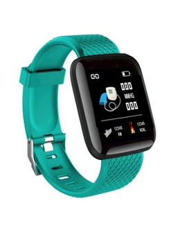 Fitness Tracker Colour Screen Rechargeable Smart Bracelet Sports Tracker- Green