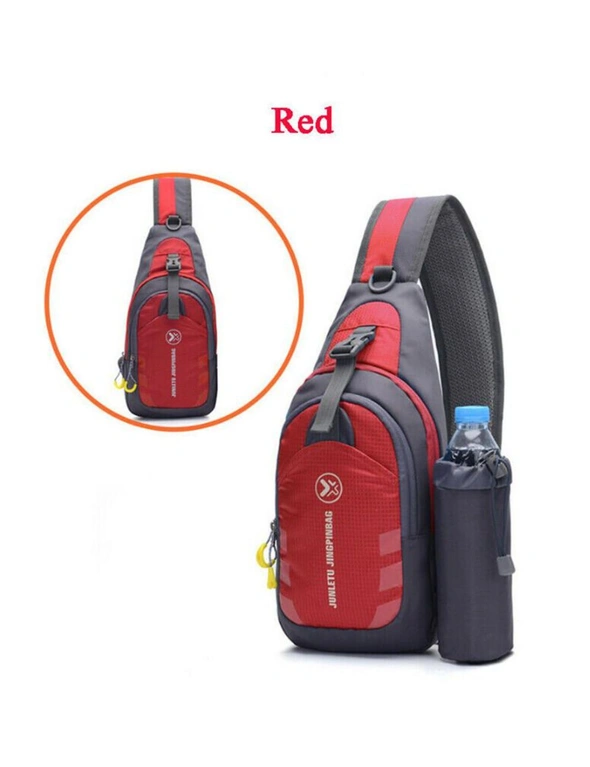 Backpacks Unisex Sling Crossbody Shoulder Bag Travel Sports Gym Bag - Red, hi-res image number null