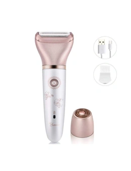 Hair Care Usb Charging Shaver Electric Remover For Women - Painless Lady 2-In-1 Body Removal Razor - White