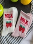 Strawberry Milk Socks - White Strawberry Milk, hi-res