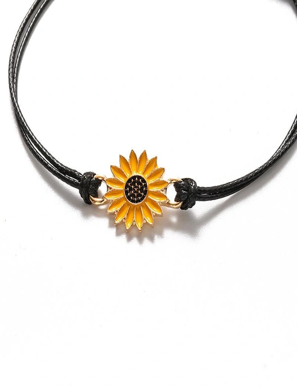 Vintage Jewelry Sunflower Bracelets Gold Sunflower Quote Wish Bracelet - Wish, hi-res image number null