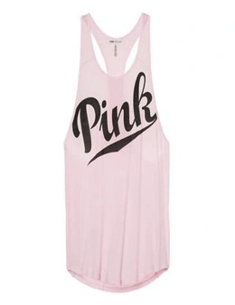 Sleeveless Pink Racerback Workout Tank Top Activewear For Women - S