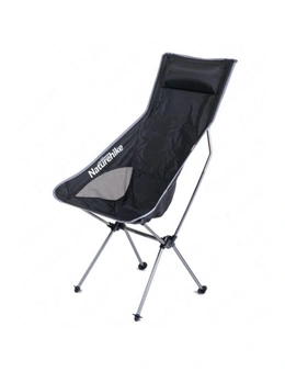 Black And Silver Naturehike Portable Ultralight Collapsible Moon Leisure Camping Chair - Black Silver