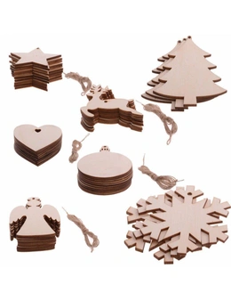 Christmas Diy Craft Wooden Pendant Ornaments Christmas Tree Decorations