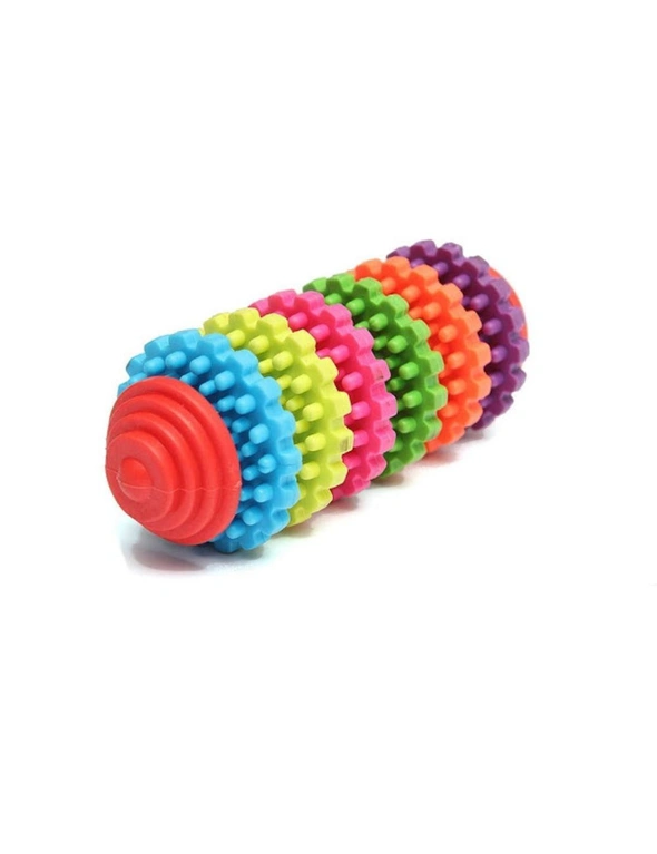 Rainbow Puppy Chew Toy Durable Rubber Fun Pet Toy For Dogs - Rainbow, hi-res image number null