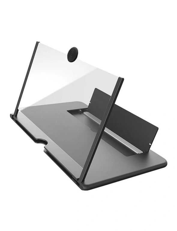 Black 12 Inch Mobile Phone Screen Magnifier Amplifier Folding Design - Black, hi-res image number null