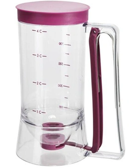 Batter Dispenser Measuring Cup Baking Tool For Cupcakes And Pancakes - Purple