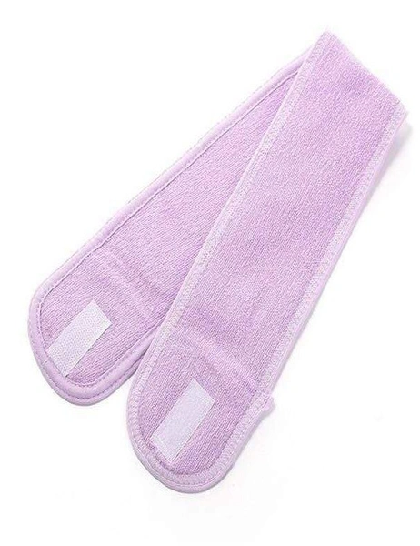 Adjustable Terry Cloth Towel Headband For Women - Purple, hi-res image number null