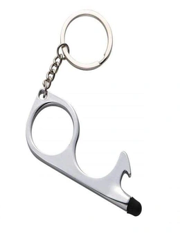 Multi-Purpose Touch Tool Hygienic No-Contact Keychain - Gold