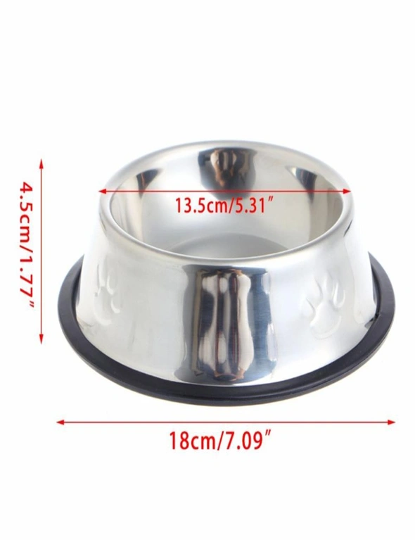 Stainless Steel Dog Bowls Pet Feeding Equipment - 15Cm - Plain, hi-res image number null