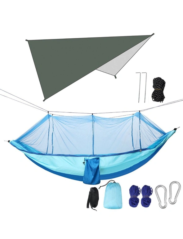 Double Person Hammock With Awning And Mosquito Net Outdoor Camping, hi-res image number null