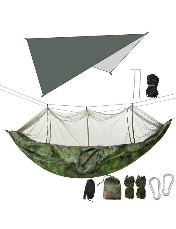 Double Person Hammock With Awning And Mosquito Net Outdoor Camping, hi-res image number null