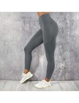 High Waist Yoga Pants Abdominal Control Exercise Women Running Yoga Tights Tummy  Control Workout Leggings-Black - Black