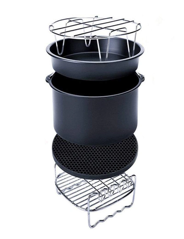 Air Fryers 5Pcs Set 6" Air Fryer Accessories Cake Pizza Bbq Roast Barbecue Baking Pan Tray - One Set, hi-res image number null