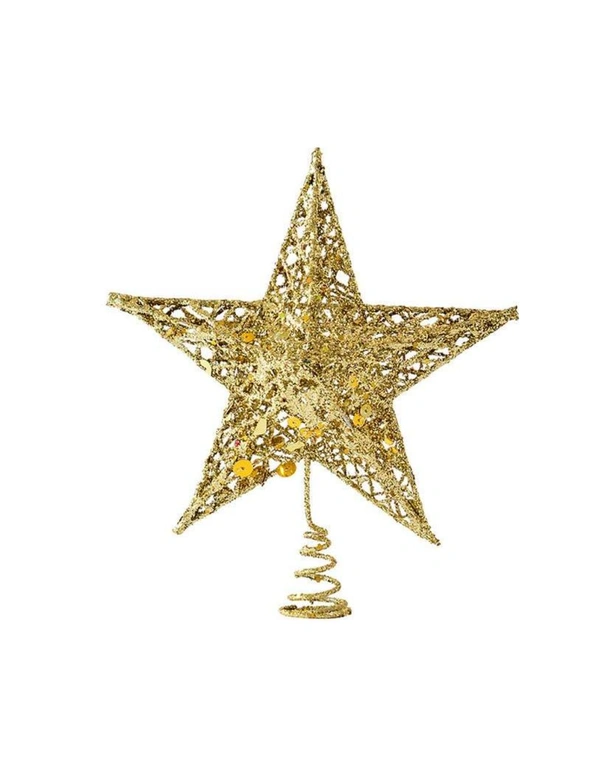 Christmas Tree Decorations Christmas Tree Top Sparkles Star Christmas Tree Topper Decoration, hi-res image number null