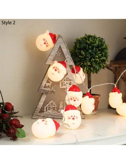 Christmas Decorations 2M 20 Led String Lights Santa Snowman - Style 1