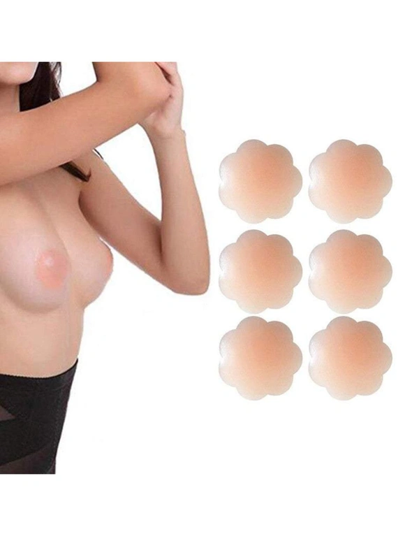 Women's Accessories 3 Pairs Reusable Adhesive Silicone Nipple Covers Bra Alternative, hi-res image number null