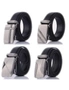 Belts Men's Leather Automatic Buckle Belt Fashion Adjustable Dress Belt, hi-res