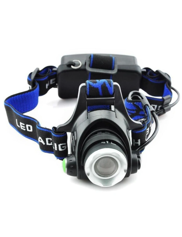 Headlamps Usb Rechargeable Led Head Torch Camping Flashlight - Blue, hi-res image number null