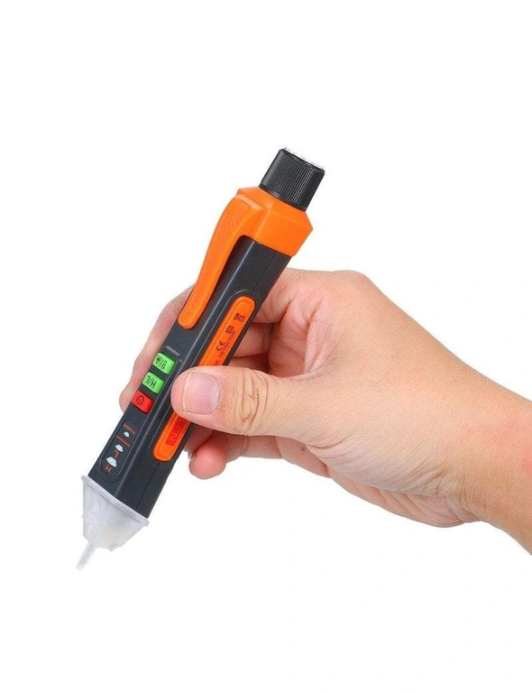 Generators Power Portable Non-Contact Ac Voltage Tester Pen Shaped Valert Detector With Sound And Light Alarm Led Flashlight - Red, hi-res image number null