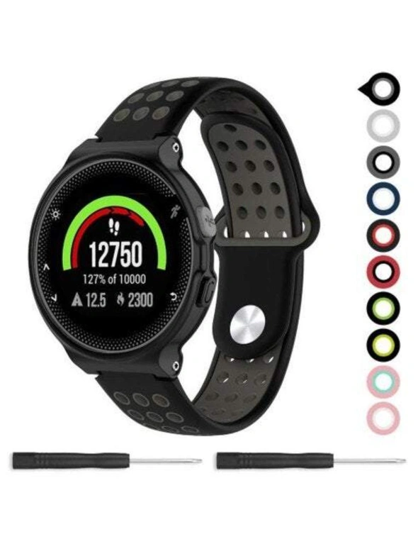 Watches Silicone Sports Band Strap For Garmin 230/235/630/735 Black - Black, hi-res image number null
