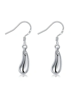 Earrings Drop 925 Sterling Silver Waterdrop Dangle Earring Hook - Silver