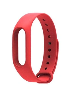 Watches Silicone Replacement Wristband Strap For Xiaomi Mi Band 2- Red - Red
