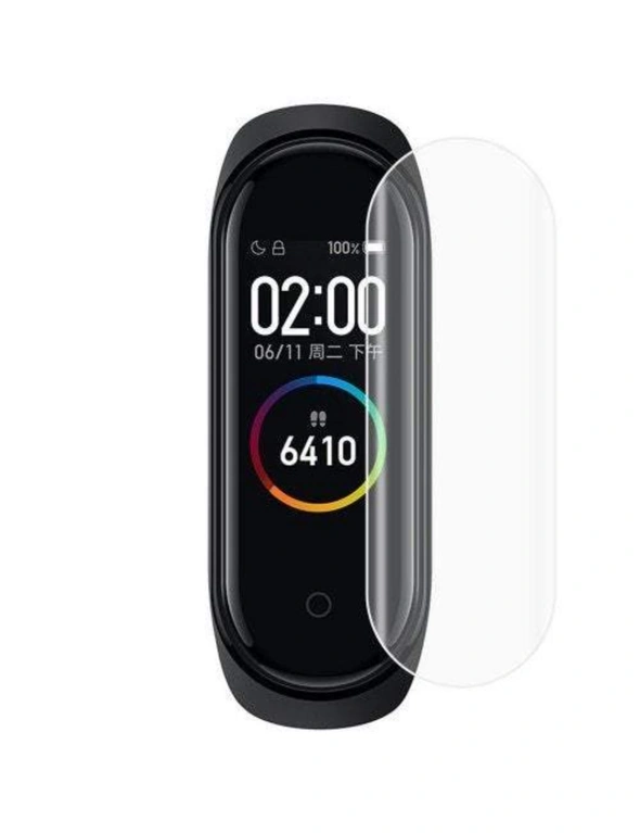 Watches Full Cover Screen Protective Film For Xiaomi Mi Band 4 Smart Wristband 2Pcs- Transparent - Clear, hi-res image number null
