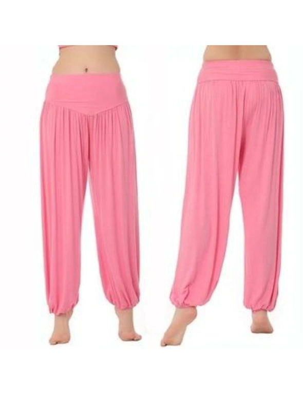 Solid Colour Cotton Soft Yoga Sports Dance Harem Pants For Women, hi-res image number null