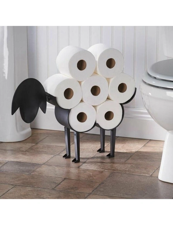 Cute Metal Sheep Free Standing Or Wall Mounted Toilet Roll Holder - Standard, hi-res image number null