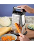 Professional Box Grater Stainless Steel With 4 Sides Best For Parmesan Cheese Vegetables Ginger, hi-res