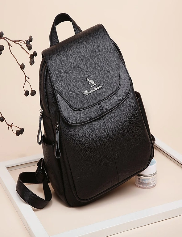 Luxury Backpack Women Designer Pu Leather Anti Theft Back Pack High Quaity Bagpack For School Teenagers Girls Large Bookbag, hi-res image number null