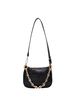 Fashion Crocodile Pattern Baguette Bags Pu Leather Shoulder Bags For Women 2021 Chain Design Luxury Hand Bag