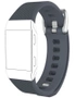Herringbone Silicone Replacement Watch Strap For Fitbit Ionic- Jet Gray S, hi-res