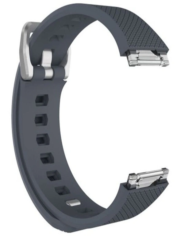Herringbone Silicone Replacement Watch Strap For Fitbit Ionic- Jet Gray S, hi-res image number null