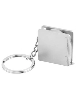 Mini Steel Tape Measure Keychain Measure Tape- Silver