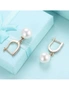 Zircon Drop Pearl Set Romantic Wind Earring Earring Clip- Champagne Gold, hi-res
